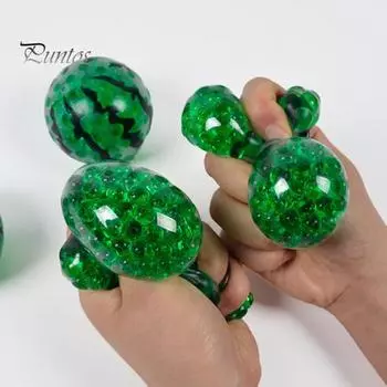 Игрушка-сдавливатель для фруктов, наполненная шариками, для снятия стресса, клубника, виноград, арбуз, ананас, сенсорная игрушка-фиджет для детей и взрослых, мягкая, успокаивающая, TPR-мяч для снятия стресса Strawberry