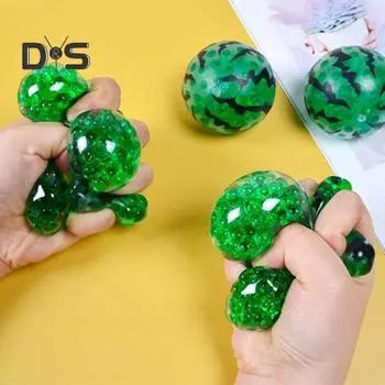 Игрушка-сдавливатель для фруктов, наполненная шариками, для снятия стресса, клубника, виноград, арбуз, ананас, сенсорная игрушка-фиджет для детей и взрослых, мягкая, успокаивающая, TPR-мяч для снятия стресса Pineapple