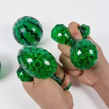 Игрушка-сдавливатель для фруктов, наполненная шариками, для снятия стресса, клубника, виноград, арбуз, ананас, сенсорная игрушка-фиджет для детей и взрослых, мягкая, успокаивающая, TPR-мяч для снятия стресса Strawberry