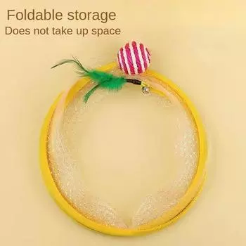 Игрушка Self Hi Cat Складная игрушка для кошек-туннелей с колокольчиком Игрушки для кошек-грызунов с имитацией мыши Интерактивная и забавная игрушка-головоломка для кошек