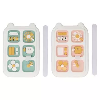 Игрушка-сенсорная доска для обучения мелкой моторике, обучающая сенсорная игрушка для путешествий для малышей с рекламой Mint Green