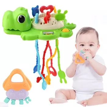 Игрушка-шнурок Five senses Shige kit Укрепление зубов Интерактивная игрушка, которая тянет за веревочку Потяните за веревочку FlyCreat 5 способов игры Обучение кончиков пальцев