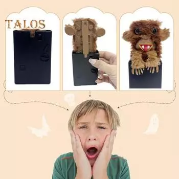 Игрушка-шутка в виде обезьянки, сюрприз, всплывающая игрушка-шутка в виде обезьянки, плюшевая кукла-обезьянка, детский шутник на Хэллоуин, День дурака A