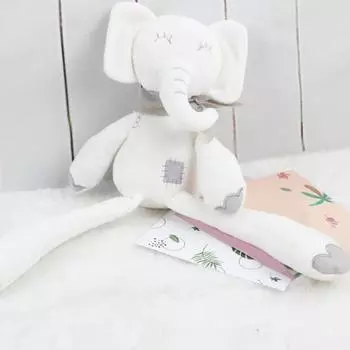 Игрушка слона, нежная текстура, моющийся полипропиленовый хлопок, отличная кровать для новорожденного, коляска, плюшевая кукла, спящая для общежития