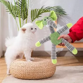 Игрушка со встроенным звуком для облегчения тревоги, здоровья зубов, интерактивная плюшевая жевательная игрушка для маленьких