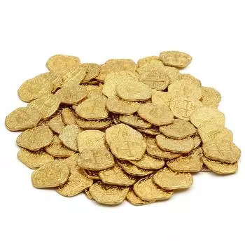 Игрушка «Сокровище пирата» из золотой монеты Испании, металлическая игра для вечеринок (50 шт.)