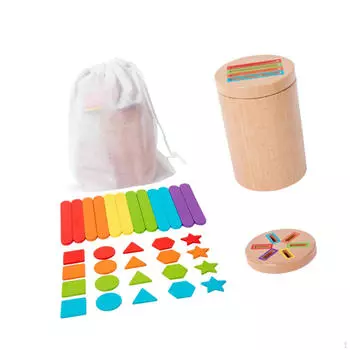 Игрушка-сортер по цвету и форме для раннего обучения геометрическому познанию Style A