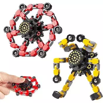 Игрушка-спиннер на кончиках пальцев, игрушка-спиннер с трансформируемым гироскопом на палец, игрушка-спиннер для снятия стресса, креативная механическая игрушка-гироскоп на кончиках пальцев 5.5*5.5*2.5cm синий