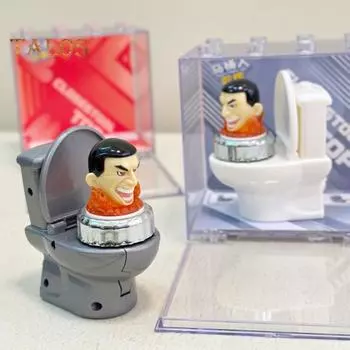 Игрушка-спиннер «Туалетная тайна» с сюрпризом, выскакивающей кнопкой, механизмом для тяги на веревке, интерактивный игровой набор для мальчиков белый