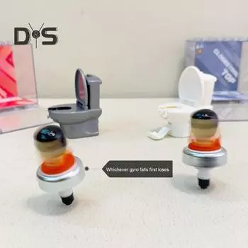 Игрушка-спиннер «Туалетная тайна» с сюрпризом, выскакивающей кнопкой, механизмом для тяги на веревке, интерактивный игровой набор для мальчиков серый