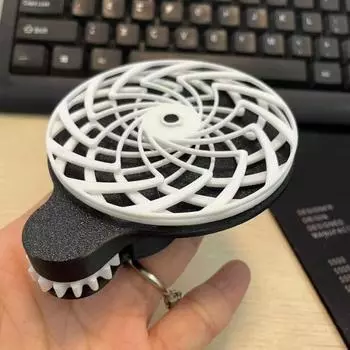 Игрушка-спираль для снятия стресса, 3D-печатная игрушка, карманный размер, игрушка-фиджет, вращающееся колесо, игрушка для релаксации, повышающая концентрацию внимания черный белый