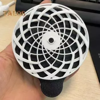 Игрушка-спираль для снятия стресса, 3D-печатная игрушка, карманный размер, игрушка-фиджет, вращающееся колесо, игрушка для релаксации, повышающая концентрацию внимания черный белый