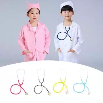 Игрушка-стетоскоп, реалистичный дизайн, наушник, ролевые игры, эко-стетоскоп для детей чёрный