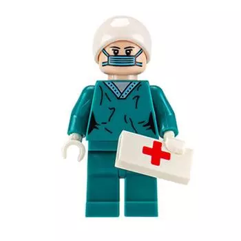 Игрушка Строительный блок Доктор Медсестра Съемная Сшитая Городская Модель Персонажа
