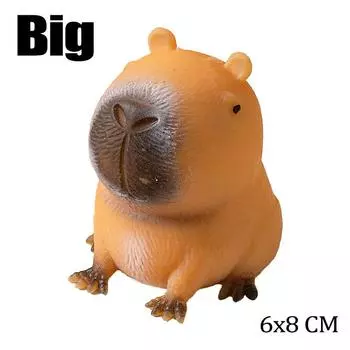 Игрушка-сжиматель Capybara Relax TPR, новинка, мультяшное животное, антистресс, забавная, креативная, игрушка-сжиматель для декомпрессии для ребенка бежевый