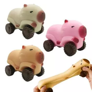 Игрушка-сжиматель капибара с колесами, растягивающаяся игрушка-игрушка-игрушка в виде животного, автомобиль-трансформер, антистрессовая игрушка-щипок для детей и взрослых Sets