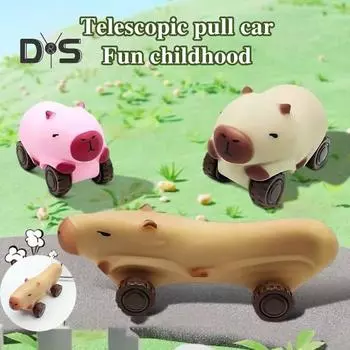 Игрушка-сжиматель капибара с колесами, растягивающаяся игрушка-игрушка-игрушка в виде животного, автомобиль-трансформер, антистрессовая игрушка-щипок для детей и взрослых Sets