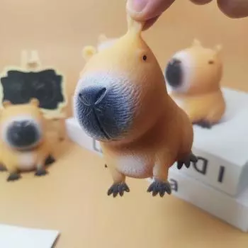 Игрушка-сжиматель капибары, игрушки-фиджет, супермягкая, имитация капибары, сенсорные игрушки, снятие тревожности для взрослых и детей 1pc