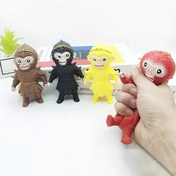 Игрушка-сжиматель Wukong с медленным отскоком, снятие стресса и тревожности, портативная для детей, подростков и взрослых, игрушка-сжиматель Monkey King Squishes для сенсорных игрушек B