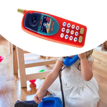 Игрушка-телефон для младенца, музыкальные звуковые игрушки, поддельные дети со звуковым эффектом для мальчиков и девочек на день рождения красный