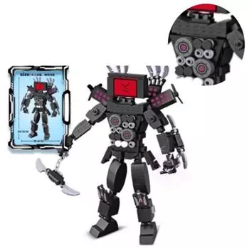 Игрушка Tiny Carry Skibi Toyet Совместимый с LEGO блок Обновление Titan Camera Man, Обновление Titan Camera Man