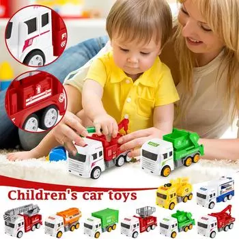 Игрушка «Тягач с экскаватором» для мальчиков от 2 лет, игрушка «Строительный грузовик с экскаватором», полуприцеп со светом и звуком One Size