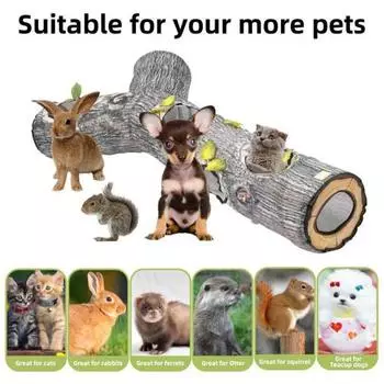 Игрушка-туннель для домашних животных уникальной формы, складная имитация дерева, скрыть хорька, играющего в туннель-трубу