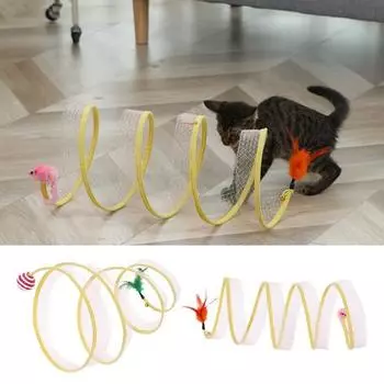 Игрушка-туннель для кошек, складная, устойчивая к разрыву, креативная S-образная игрушка для котенка, трубки для кошек, товары для домашних животных A
