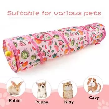 Игрушка-туннель Yousheng для домашних кошек, интерактивный складной куб/труба, игрушка для домашних животных, укромное место для кошек, игрушка для котят, кроликов, морских свинок A Flower