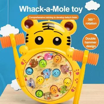 Игрушка «Ударь крота» Интерактивная игра для мозга Соревнуйтесь с друзьями Родители Музыка Мигающие суслики Подарок-сюрприз розовый