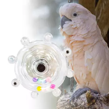 Игрушка в виде клетки для птиц, погремушка с вращающимся колесом для попугаев, аксессуары, развивающая игрушка для попугаев неразлучников чистый