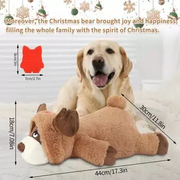 Игрушка в виде медведя в канун Рождества, игрушка в виде собачьего сердца, мягкая игрушка для собак. Игрушка для кошек и собак, помогающая заснуть, обнимашки,