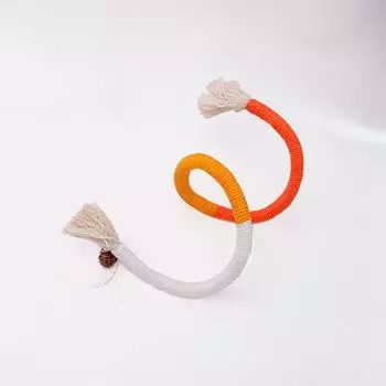 Игрушка-веревка для кошек Интерактивная игрушка-когтеточка для кошек Игрушка-веревка из хлопковой веревки, устойчивая к укусам Игрушка-дразнилка для кошек с прорезыванием зубов