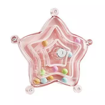 Игрушка-вертушка для попугая, пластиковое вращающееся колесо, жевательная игрушка для птиц, вращающаяся в форме звезды розовый