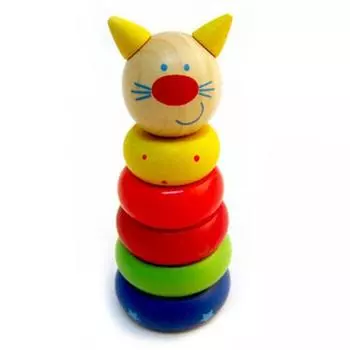 Игрушка-вставка в виде кольца Happy Town, кот, корейские детские товары