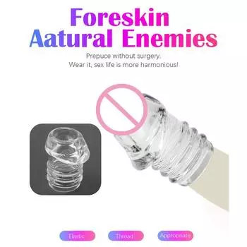 Игрушка Задержка эякуляции Силиконовое гибкое кольцо для блокировки головки крайней плоти