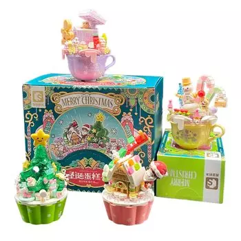 Игрушки-блоки YuY LuoQI, рождественские подарки, новогодняя елка, рождественская фигурка, день рождения, годовщина, для взрослых, мальчиков и девочек, подробные инструкции, совместимые с