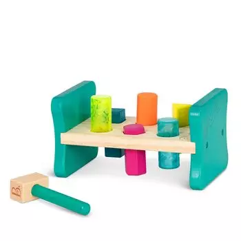 игрушки Деревянный молоток игрушка Tonton Hammer Block Набор из 6 деревянных игрушек Возраст Оригинальный продукт B. 2+