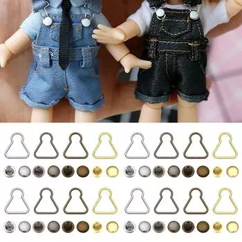 Игрушки DIY Швейные аксессуары Куклы Пряжки Брюки Сумки Аксессуары Кукольный ремень Пуговицы Металлическая пряжка