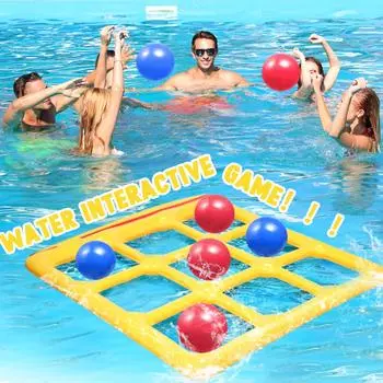 Игрушки для бассейна, игровой набор, надувной бассейн с 10 мячами, игры в бассейне для взрослых, подростков, детей, 2-10 игроков, украшения для вечеринки у бассейна One Size