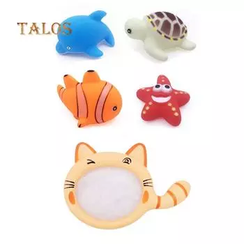 Игрушки для детей, плавающие животные, игрушки для купания, детская рыболовная сеть, детская игрушка