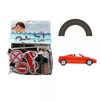 Игрушки для детской ванной комнаты из пенопласта, обучающие, сделай сам, симпатичные водные головоломки для раннего обучения, для мальчиков и девочек, автомобильная трасса