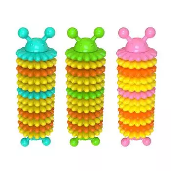 Игрушки для домашних животных, гусеницы, шлифовальные игрушки, жевательные игрушки, подходящие для чистки зубов крупных и маленьких собак. One Size розовый