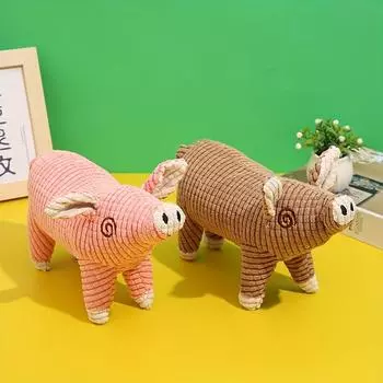 Игрушки для домашних животных, игрушки для собак, игрушки для свиней, издающие звуки, игрушки, устойчивые к укусам, милые мультяшные куклы M шоколадный