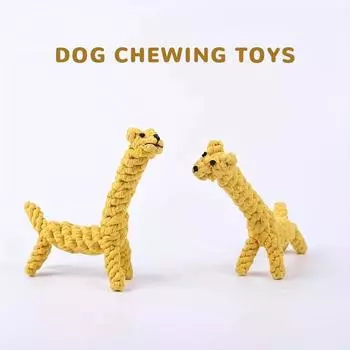 Игрушки для домашних животных из хлопковой веревки в форме животных, игрушки для чистки зубов собак, ручная работа, веревки для жевания собак