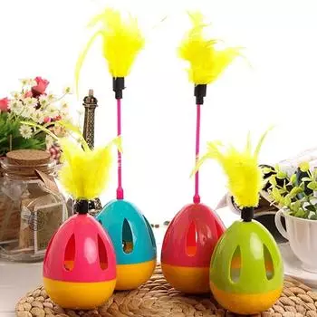 Игрушки для домашних животных, палочка-дозатор для еды, игрушка-дразнилка для кошек с колокольчиком, игрушка для снятия скуки, интерактивная медленная кормушка, протекающая еда, принадлежности для дрессировки домашних животных зелёный