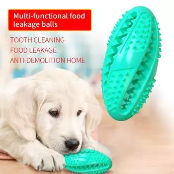 Игрушки для домашних животных, палочки для шлифовки зубов, жевательные игрушки для собак в стиле регби, безопасный материал Tpr, товары для домашних животных для маленьких собак ONESIZE синий