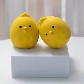 Игрушки для домашних животных с пищащими игрушками, милая резиновая игрушка для жевания цыпленка, чистящая зубы, игрушка для жевания собак, устойчивая к укусам, звуковое устройство для домашних животных жёлтый
