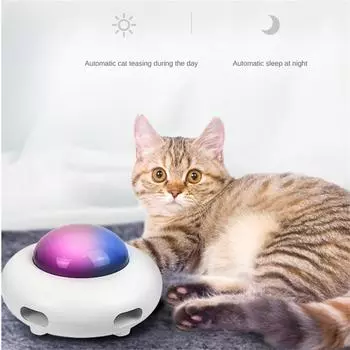 Игрушки для дрессировки, электрические сменные поворотные столы для домашних животных, интерактивные игрушки для кошек в помещении, аксессуары для домашних животных, дразнилка для кошек, авто