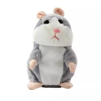Игрушки для хомяков Мягкие игрушки для кукол Мышь Хомяк Talk Nod Record Рождественские подарки Игрушки для ребенка 19cm brown
